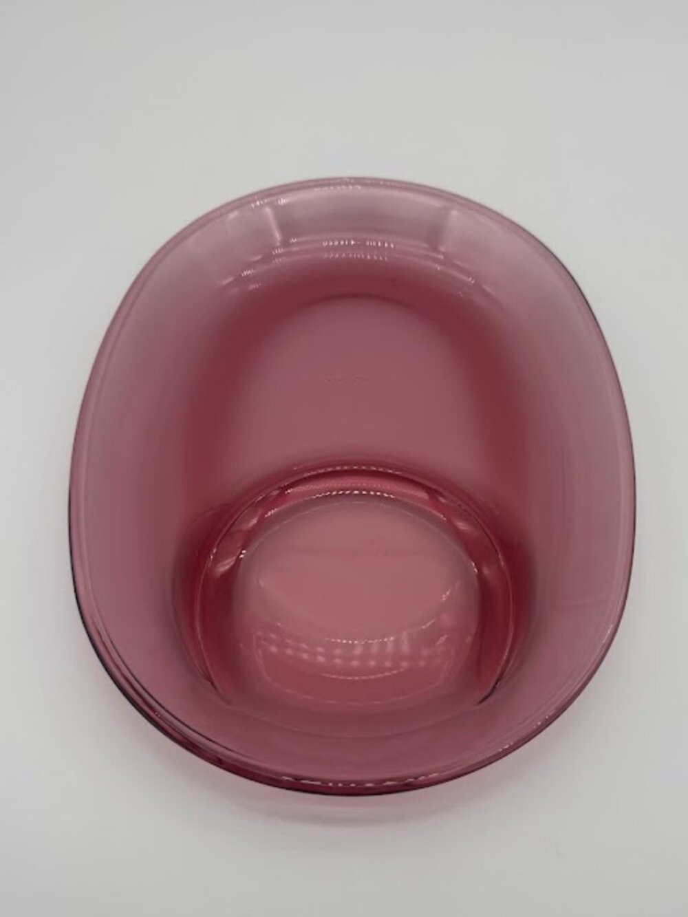 Vintage Corning H-811 Pink Cranberry Glass Oval Serving Dish USA